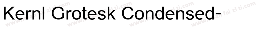 Kernl Grotesk Condensed字体转换